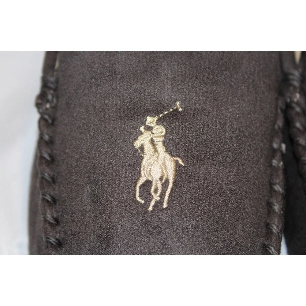 NIB Polo Ralph Lauren Men's Suede‎ Moccasin Slippers BROWN